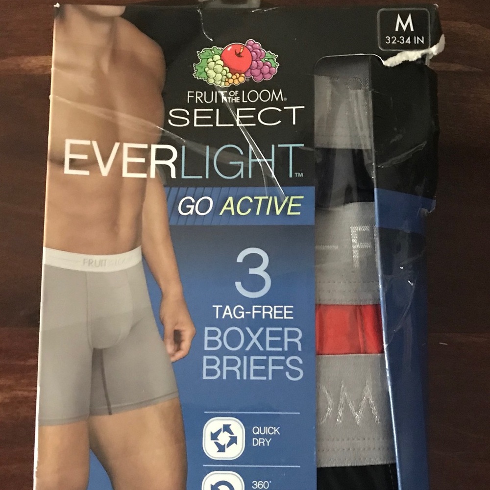 3 Pair Tag free Men’s Boxer Briefs